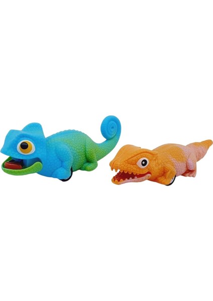 Sürtmeli Sürüngen Hayvanlar 2'li - Iguana &amp; Dinazor