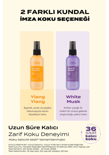 Parfüm Etkili, Nemlendirici Vücut Misti Kundal Rich Perfume Body Mist 100ML (White Musk) indirimleri