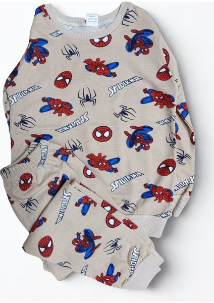 Erkekçocukörümcek Adam Desenli Bejrenkuzunkollupijamatakımı