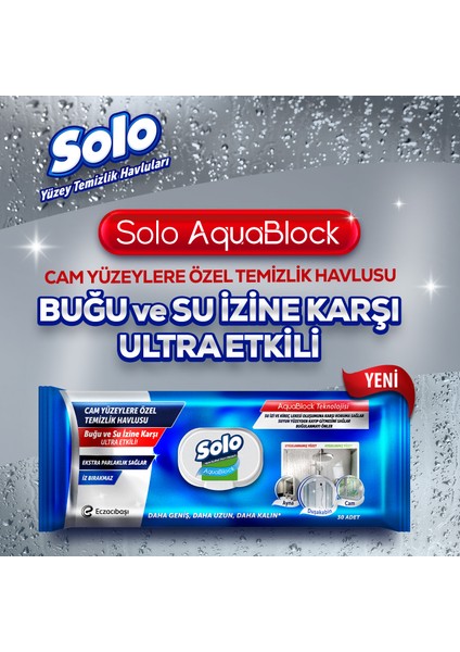 Aquablock Cam Yüzeylere Özel Temizlik Havlusu 3'lü 90 Yaprak fiyatları