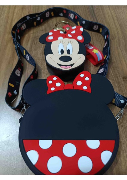 Micky Sevimli Karakter Silikon Çocuk Çanta ve Cüzdan Anahtarlık