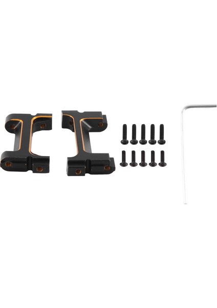 Pirinç Siyah Kaplama Ön Arka Tampon Servo Montajlar Tampon Koruyucu Standı Traxxas 1/18 TRX4M Rc Paletli Araba Altın (Yurt Dışından) modelleri