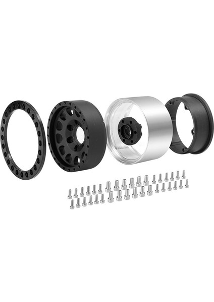 4pcs 1.9 Metal Beadlock Wheel Hub Kıyısı 1/10 Rc Traxxas Trx4 SCX10 SCX10-II 90046 SCX10-III AXI03007 D90 Gümüş (Yurt Dışından) fiyatları