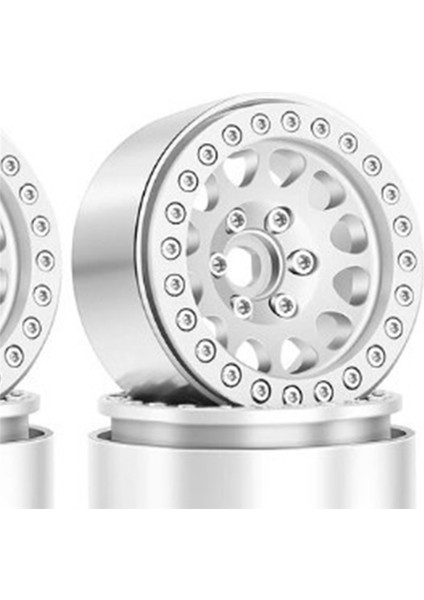 4pcs 1.9 Metal Beadlock Wheel Hub Kıyısı 1/10 Rc Traxxas Trx4 SCX10 SCX10-II 90046 SCX10-III AXI03007 D90 Gümüş (Yurt Dışından) indirimleri