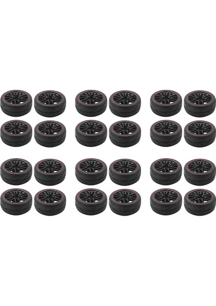 24PCS 12MM Hub Tekerlek Jantlar ve Rc Için Kauçuk Lastikler 1/10 Yol Touring Drift Araba R (Yurt Dışından)