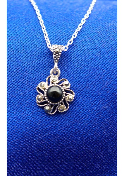 925 Ayar Kadın Oltu Taşı Kadın Kolye SK000103 fiyatları