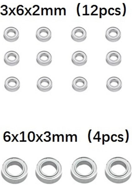 32PCS Çelik Yatak 3X6X2MM 6X10X3MM Wpl C14 C14 C24 B36 Mn D90 Mn-90 MN99S Rc Araba Yedek Parçalar Yükseltme Aksesuarları (Yurt Dışından) fırsatları