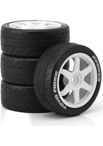 4pcs 68MM 1.9 Inç Kauçuk Tekerlek Kırmızı Lastik Kilitlenmesi 1/10 Rc Paletli Araba Eksenel SCX10 Hsp Redcat Traxxas 90046 RC4WD D90 (Yurt Dışından)