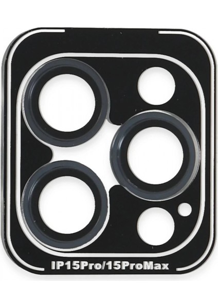 iPhone 15 Pro Max Pvd Metal Kamera Lens - Lacivert