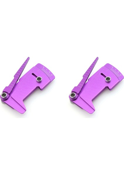 2 Pcs Metal Kamber Göstergesi ve Sürüş Yüksekliği Göstergesi Aracı/cetvel Yükseklik ve Tekerlek Rim Camber Rc Model Arabası Hsp, Mor (Yurt Dışından)