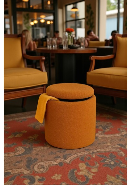 Brello Sandıklı Silindir Puf Bench – Teddy Kumaş Dekoratif Tasarım modelleri