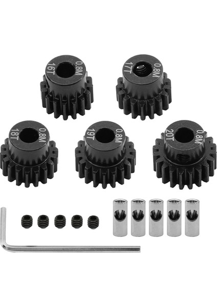 1/10 Rc Için 0.8m Motor Dişli Seti Tiçlerce Paletli Eksenel Capra F9 SCX10 Iıı AR45P Axle Yükseltme Parçaları 16T+17T+18T+19T+20T (Yurt Dışından)