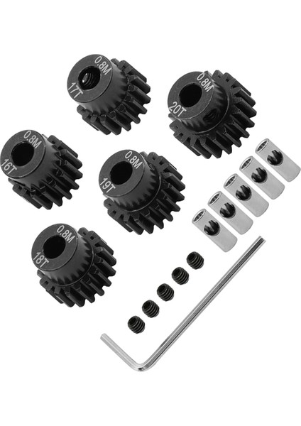 1/10 Rc Için 0.8m Motor Dişli Seti Tiçlerce Paletli Eksenel Capra F9 SCX10 Iıı AR45P Axle Yükseltme Parçaları 16T+17T+18T+19T+20T (Yurt Dışından) fiyatları