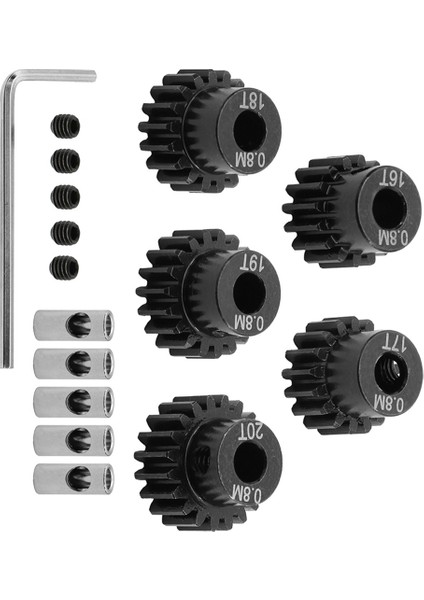 1/10 Rc Için 0.8m Motor Dişli Seti Tiçlerce Paletli Eksenel Capra F9 SCX10 Iıı AR45P Axle Yükseltme Parçaları 16T+17T+18T+19T+20T (Yurt Dışından) modelleri