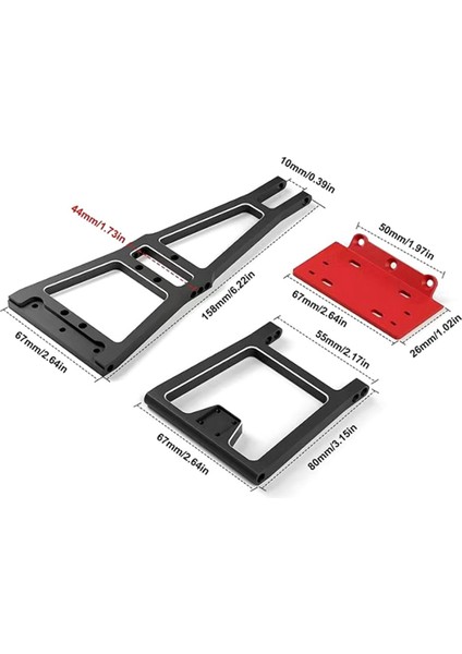 Servis/vinç Çift Stent Kurtarma Kamyonu/çekme Kamyonu Vinç Kolu Yıkıcı Kiti 1/10 Rc Cral SCX10 Trx4 Capra Lcg Şasi (Yurt Dışından) modelleri