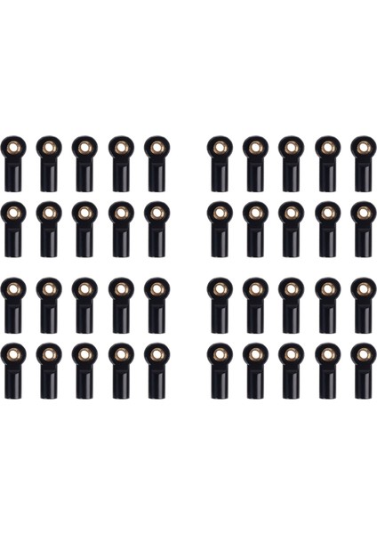 40pcs Metal M3 Bağlantı Teave Çubuk 1/10 RC CAR PRWLER AXIAL SCX10 D90 D110 Tamiya CC01 Siyah (Yurt Dışından)