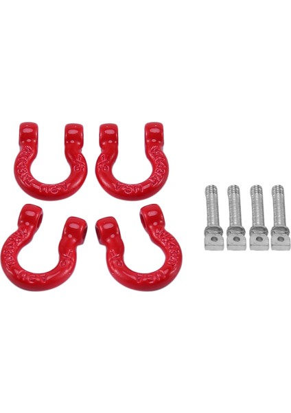 8pcs Kırmızı Metal Tampon D-Ring Tow Hook 1/10 RC PRIGLER ARAÇ TRAXXAS TRX-4 AXIAL SCX10 90046 D90 (Yurt Dışından) modelleri