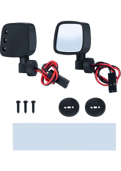 1/10 Eksenel SCX10 Iıı Iıı Rc Paletli Araba Simüle Dekorasyon Parçaları Için LED Işıklarla Rc Araba Dikizli Lens Aynası (Yurt Dışından)