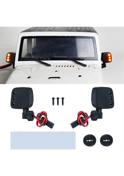 1/10 Eksenel SCX10 Iıı Iıı Rc Paletli Araba Simüle Dekorasyon Parçaları Için LED Işıklarla Rc Araba Dikizli Lens Aynası (Yurt Dışından) fırsatları