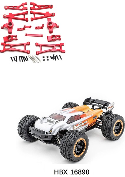 Metal Yükseltme Parçaları Kiti Salıncak Kolu Direksiyon Kabı Haiboxing Için Hbx 16889 16890 SG1601 SG1602 1/16 Rc Araç Aksesuarları, Kırmızı (Yurt Dışından) fırsatları
