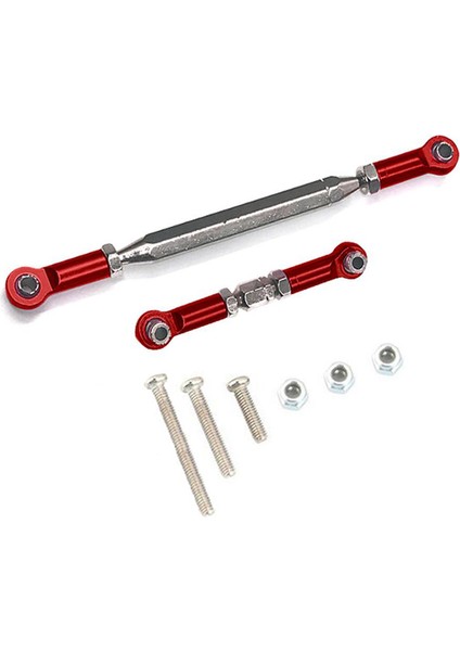 4x Metal Ayarlanabilir Direksiyon Bağlantısı Servo Bağlantı Çekme Çubuk Turnikili Mn D90 D99 Mn-90 Fj-45 1/12 Rc Araç Çağrı, Kırmızı (Yurt Dışından) modelleri