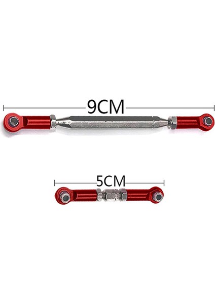 4x Metal Ayarlanabilir Direksiyon Bağlantısı Servo Bağlantı Çekme Çubuk Turnikili Mn D90 D99 Mn-90 Fj-45 1/12 Rc Araç Çağrı, Kırmızı (Yurt Dışından) fırsatları