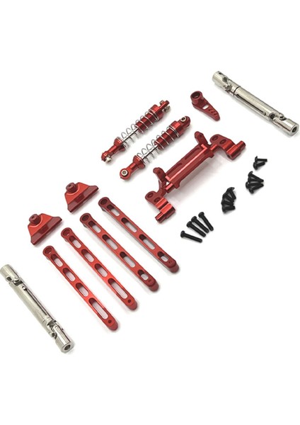Çekme Çubuğu Şok Emici Mnmodel Için Set 1/12 MN82 LC79 MN78 Uzaktan Kumanda Araba Parçaları Metal Yükseltme Kırmızı (Yurt Dışından)
