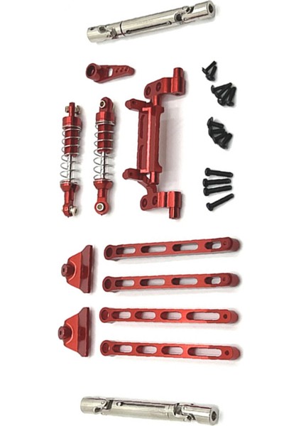 Çekme Çubuğu Şok Emici Mnmodel Için Set 1/12 MN82 LC79 MN78 Uzaktan Kumanda Araba Parçaları Metal Yükseltme Kırmızı (Yurt Dışından) modelleri