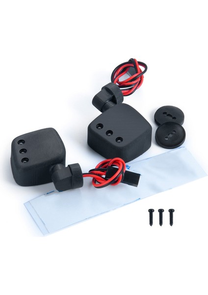 1/10 Eksenel SCX10 Iıı Iıı Rc Paletli Araba Simüle Dekorasyon Parçaları Için LED Işıklarla Rc Araba Dikizli Lens Aynası (Yurt Dışından) indirimleri