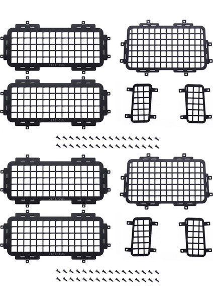 2 MN D90 D99S için Set MN99S 1/12 Arka Yan Metal Stereoskopik Pencere Mesh Koruyucu Net Aksesuarlar (Yurt Dışından)