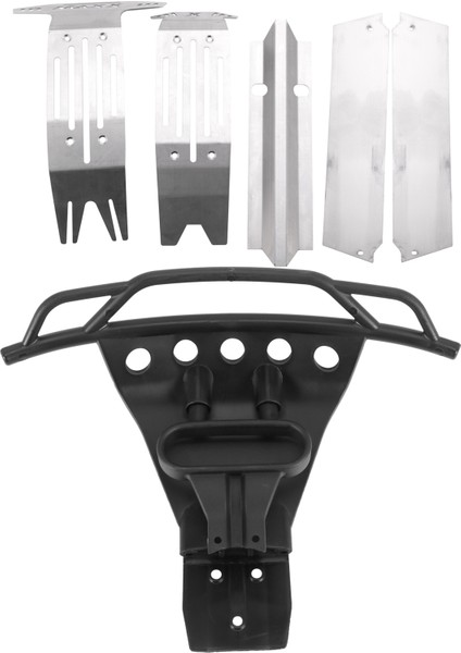 1/10 Rc Araba Ön Tampon Koruma Traxxas Slash Için 1: 5 Traxxas X-Maxx Şasi Zırhı Takım Elbise Yükseltme Kayma Plakası Kiti (Yurt Dışından)