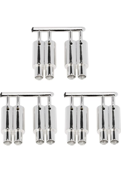 3x Çift Outlet Egzoz Borusu Tail Pippe 1/10 Rc Araba Off Road Buggy Traxxas Tamiya Hsp Hpı Kyosho Dekorasyon Parçaları (Yurt Dışından)