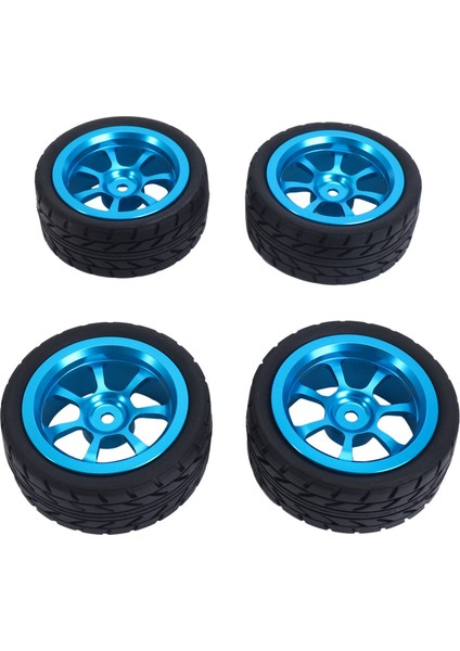 65MM Metal Tekerlek Jant + Yüksek Kavrama Kauçuk Lastikler Wltoys Için Lastikler 144001 A959 A959-B 124019 124018 Rc Araç Parçaları, Mavi (Yurt Dışından)