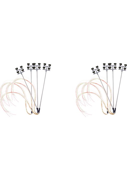 8 Pcs Ho Ölçekli Model Aydınlatma Kulesi, Kule Işıkları Model Işıkları Düzen Tren/bahçe/oyun Alanı/stadyum Için (Yurt Dışından) fırsatları