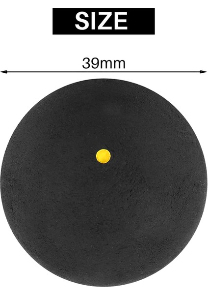3pcs Squash Topu Tek Noktalı Düşük Hızlı Spor Kauçuk Toplar Profesyonel Oyuncu Rekabet Squash (Yurt Dışından)