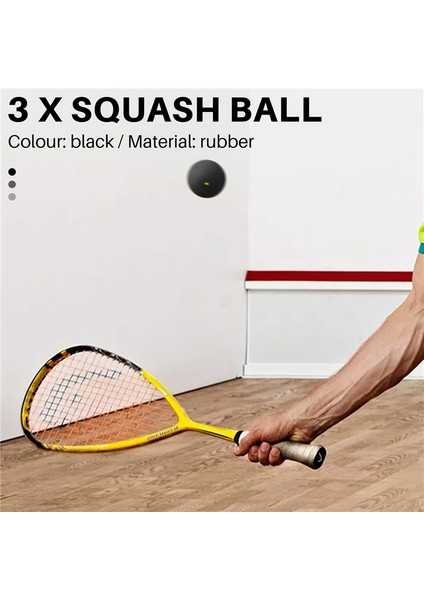 3pcs Squash Topu Tek Noktalı Düşük Hızlı Spor Kauçuk Toplar Profesyonel Oyuncu Rekabet Squash (Yurt Dışından) fırsatları