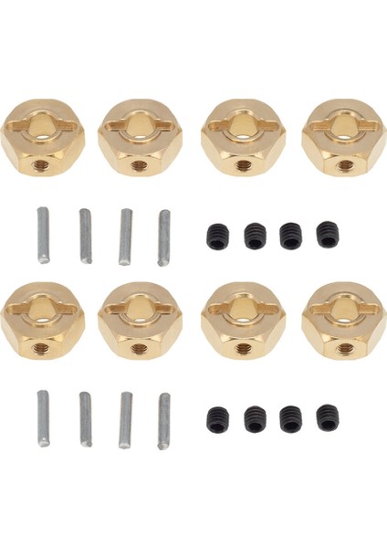 2x Pirinç 12MM Altı Tekerlek Hub Eksenel SCX10 Iıı CC01 Wraith RR10 Redcat Gen8 1/10 Rc Prawler Araç, 6mm Için (Yurt Dışından)