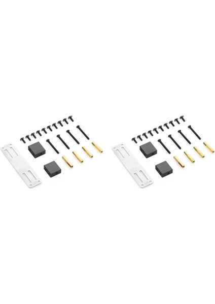 2x Metal Servo Sabit Montaj Braket Kiti Mn D90 D91 D99S MN99S 1/12 Rc Kamyon Araba Yükseltme Parçaları Aksesuarları, Siyah (Yurt Dışından)