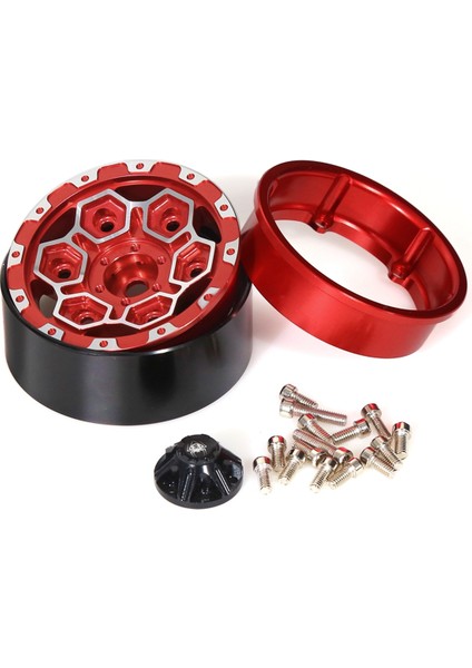 4pcs Metal 1.9in Beadlock Tekerlek Jant Tekerlek Göbeği 1/10 Rc Paletli Araba Eksenel SCX10 Pro Capra Trx4 RC4WD/D90 Redcat Siyah (Yurt Dışından) fırsatları