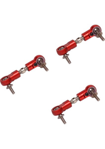 3x Cnc Çekme Çubuk Direksiyon Servo Kol 1/5 Hpı Için Uygun Rofun Rovan Km Baja 5b 5t 5sc Losi 5ive T Rc Araba Parçalar-Yörünge Kırmızı (Yurt Dışından)