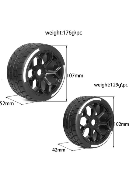 4pcs 53/107 42/100 Lastik Lastik 17mm Tekerlek Hex ARRMA için 1/7 Felony/FSR Model GT/FS RC Araba Yükseltme Parçaları Aksesuarları (Yurt Dışından) fiyatları