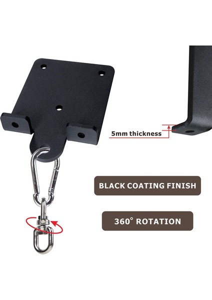 Ağır Delme Boks Torbası Askı - Ağır Hizmet Torba Askı Braketi, 360 ° Döndürme Duvar Tavan Montaj Ahşap Işın Kancası (Yurt Dışından) modelleri