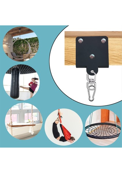 Ağır Delme Boks Torbası Askı - Ağır Hizmet Torba Askı Braketi, 360 ° Döndürme Duvar Tavan Montaj Ahşap Işın Kancası (Yurt Dışından) fırsatları