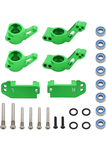 Rc Araç Ön Koltuk Ön Direksiyon Kupası Arka Aks Koltuk Kiti Traxxas Için 1/10 Slash 2WD Rc Araba Yükseltme Parçaları Yeşil (Yurt Dışından)