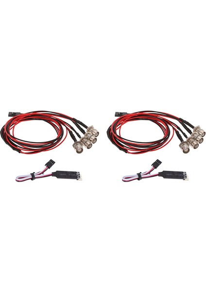 10X 4 LED Işık Kiti 2 Beyaz 2 Kırmızı 1/10 1/8 Traxxas Trx4 Hsp Axıal SCX10 D90 Hpı Rc Car (Yurt Dışından) modelleri