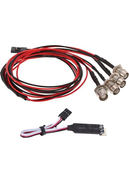 10X 4 LED Işık Kiti 2 Beyaz 2 Kırmızı 1/10 1/8 Traxxas Trx4 Hsp Axıal SCX10 D90 Hpı Rc Car (Yurt Dışından) fırsatları