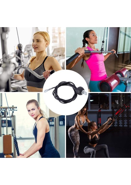 2 Pcs Gym Cilt Halat Ağır Dereceli Çelik Wirerope Ev Kablo Makinesi Fitness Kasnak Aksesuarları 3.0m ve 1.8m (Yurt Dışından) modelleri
