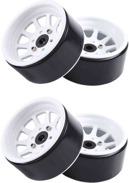 4pcs Metal Alaşım 1.9 1:10 Için Beadlock Tekerlek Jantları Rc Prıger Axıal SCX10 AXI03007 90046 Trx4 Redcat Gen8 (Beyaz) (Yurt Dışından)