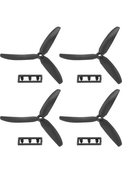 2 çift 5030 3-bıçaklar Direct Drive Pervane Prop CW/CCW RC Uçak Uçakları (Siyah) (Yurt Dışından)