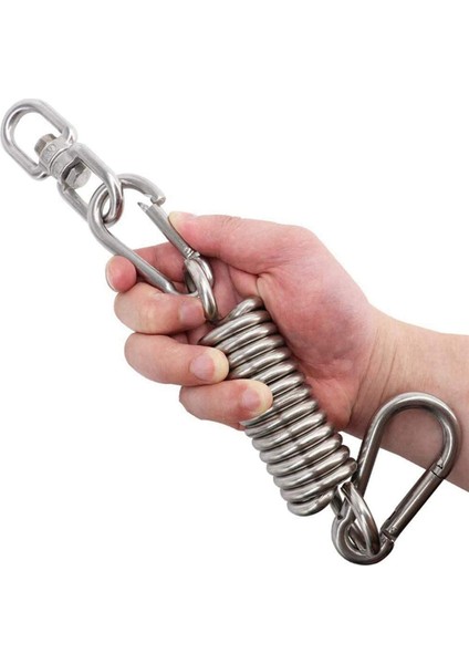 2x Paslanmaz Çelik Döner Montaj Zinciri Karabiner ve Yaylı, Ağır Çanta, Spor Salonu, Hamak Için 1000LBS Kapasite (Yurt Dışından) indirimleri